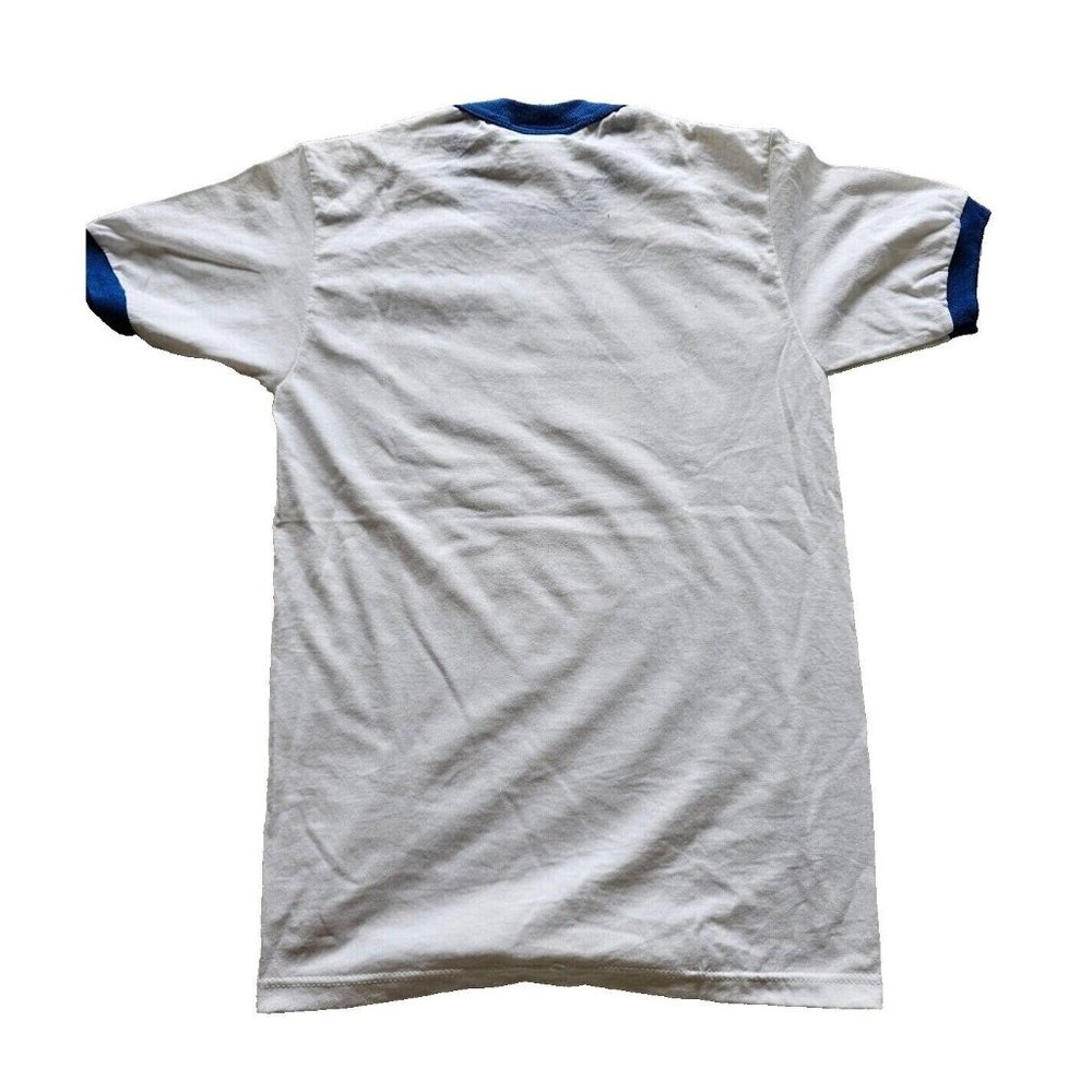 Vintage In Vitro Ringer Tshirt, Ringer Tee, PEZ, Blue & White, Size Small - Picture 5 of 5